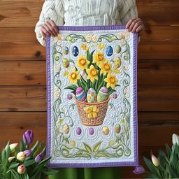 Festive Floral Eggscape Table Runner - Made to Order TABLE928