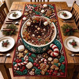 Cozy Christmas Cocoa Table Runner - Made to Order TABLE928