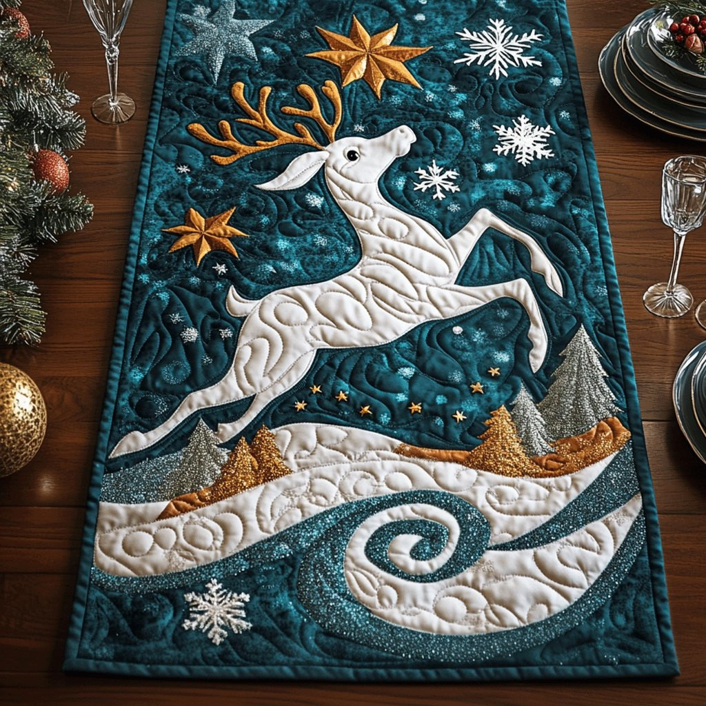 Christmas Reindeer Charm Table Runner - Made to Order TABLE928