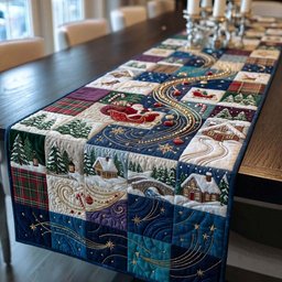 Block Sleigh Journey Table Runner - Made to Order TABLE928