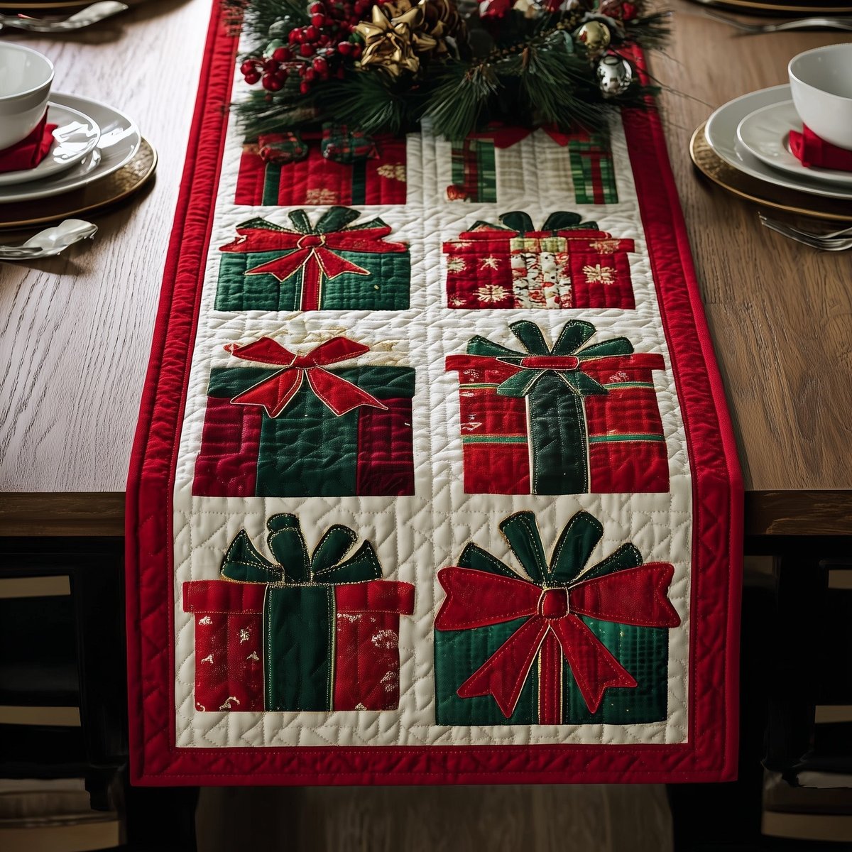Christmas Gifts Table Runner - Made to Order TABLE928