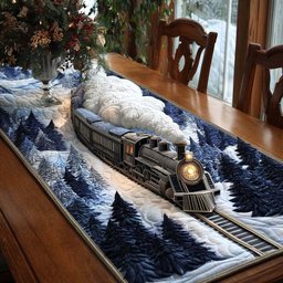 Christmas Steam Glow Table Runner - Made to Order TABLE928