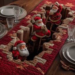 Climbing Santa Table Runner - Made to Order TABLE928