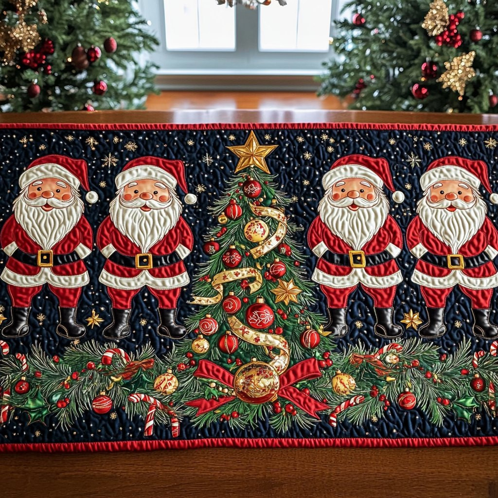 Christmas Cheer with Santa Table Runner - Made to Order TABLE928