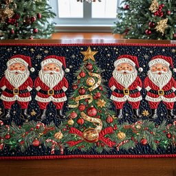 Christmas Cheer with Santa Table Runner - Made to Order TABLE928