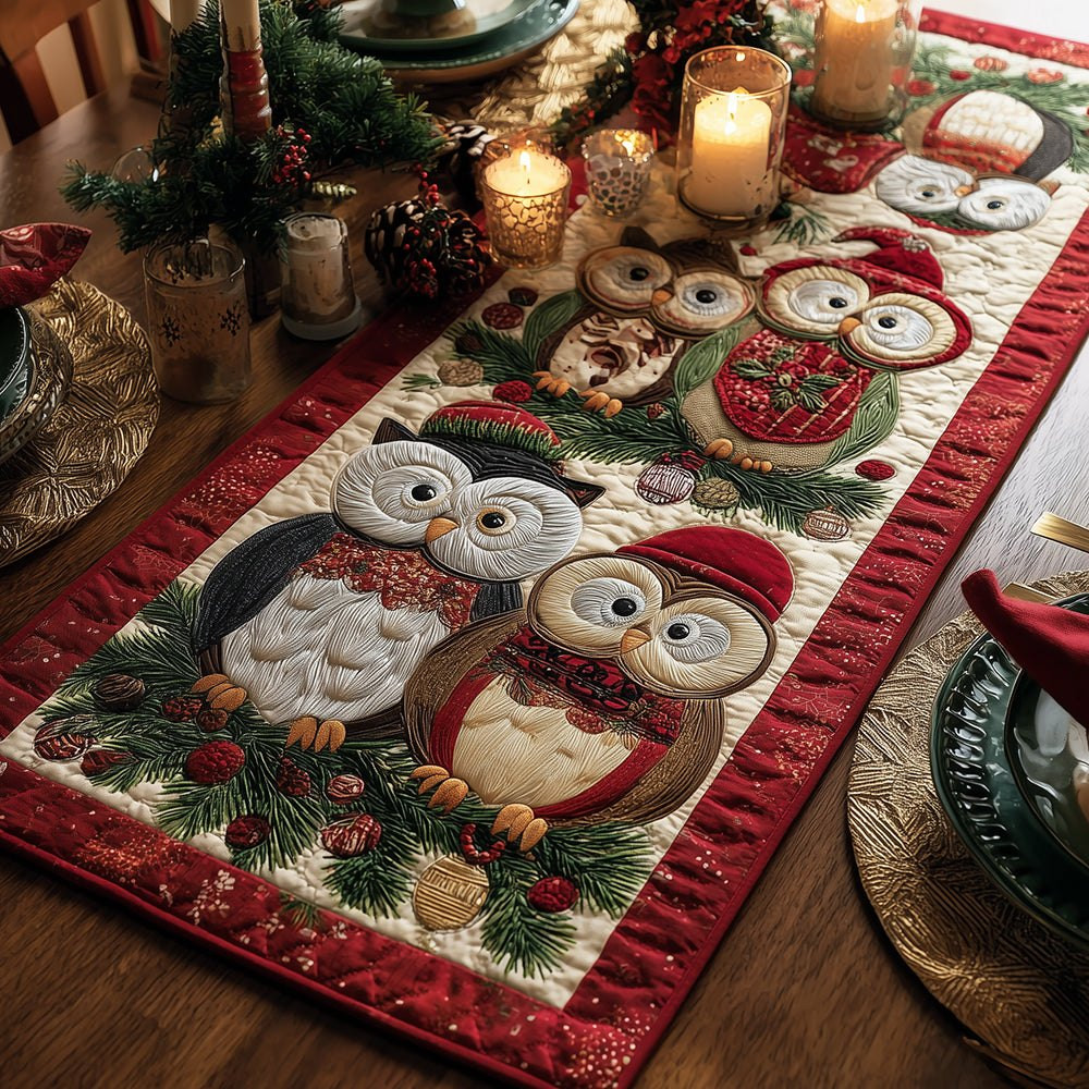 Christmas Owl Joy Table Runner - Made to Order TABLE928