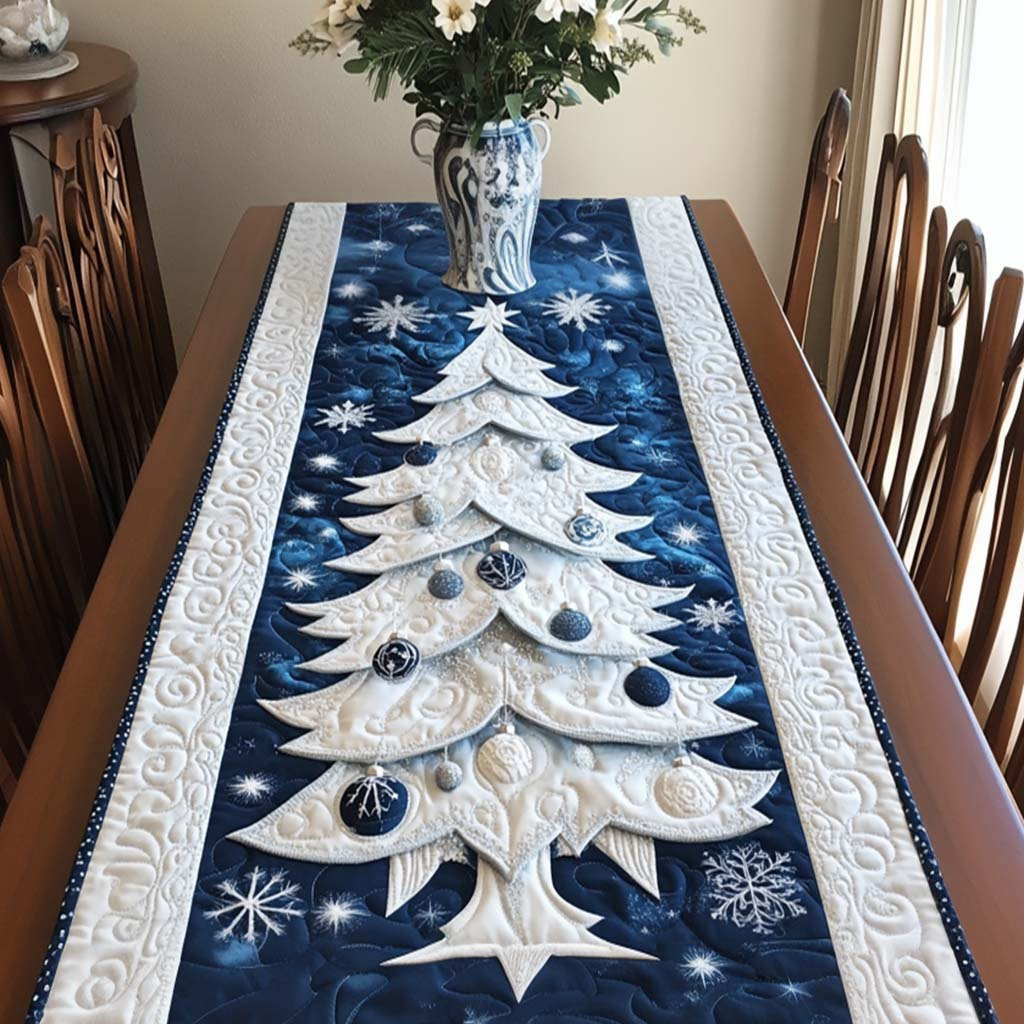 Blue Christmas Tree Table Runner - Made to Order TABLE928