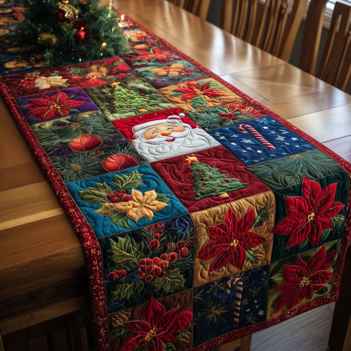 Christmas Patchwork Table Runner - Made to Order TABLE928
