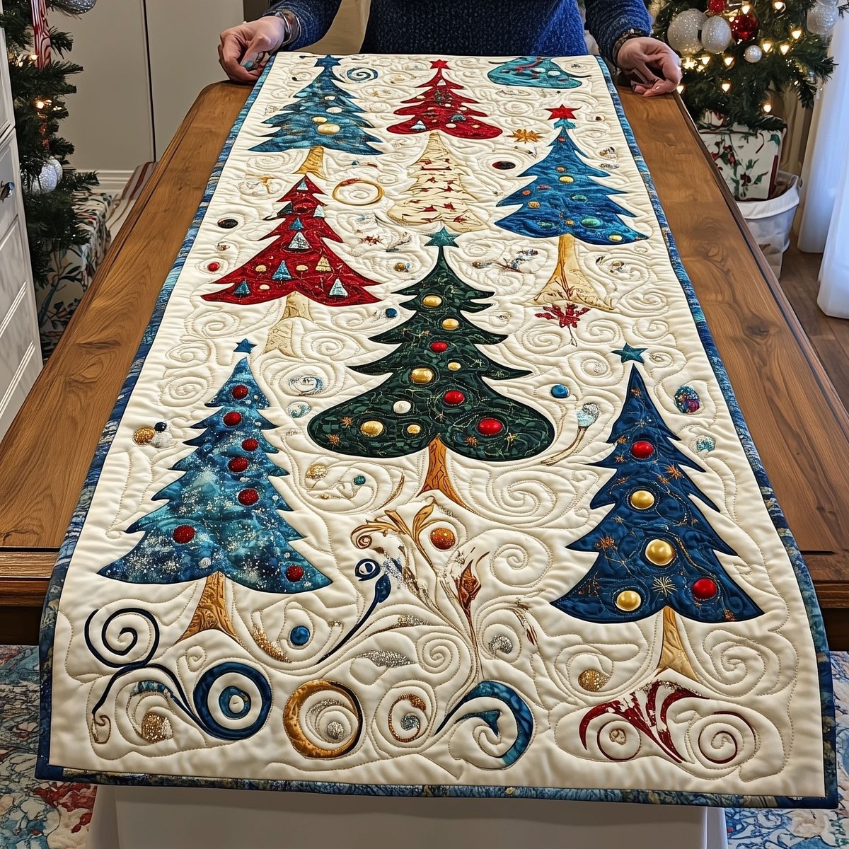 Christmas Starry Night Table Runner - Made to Order TABLE928