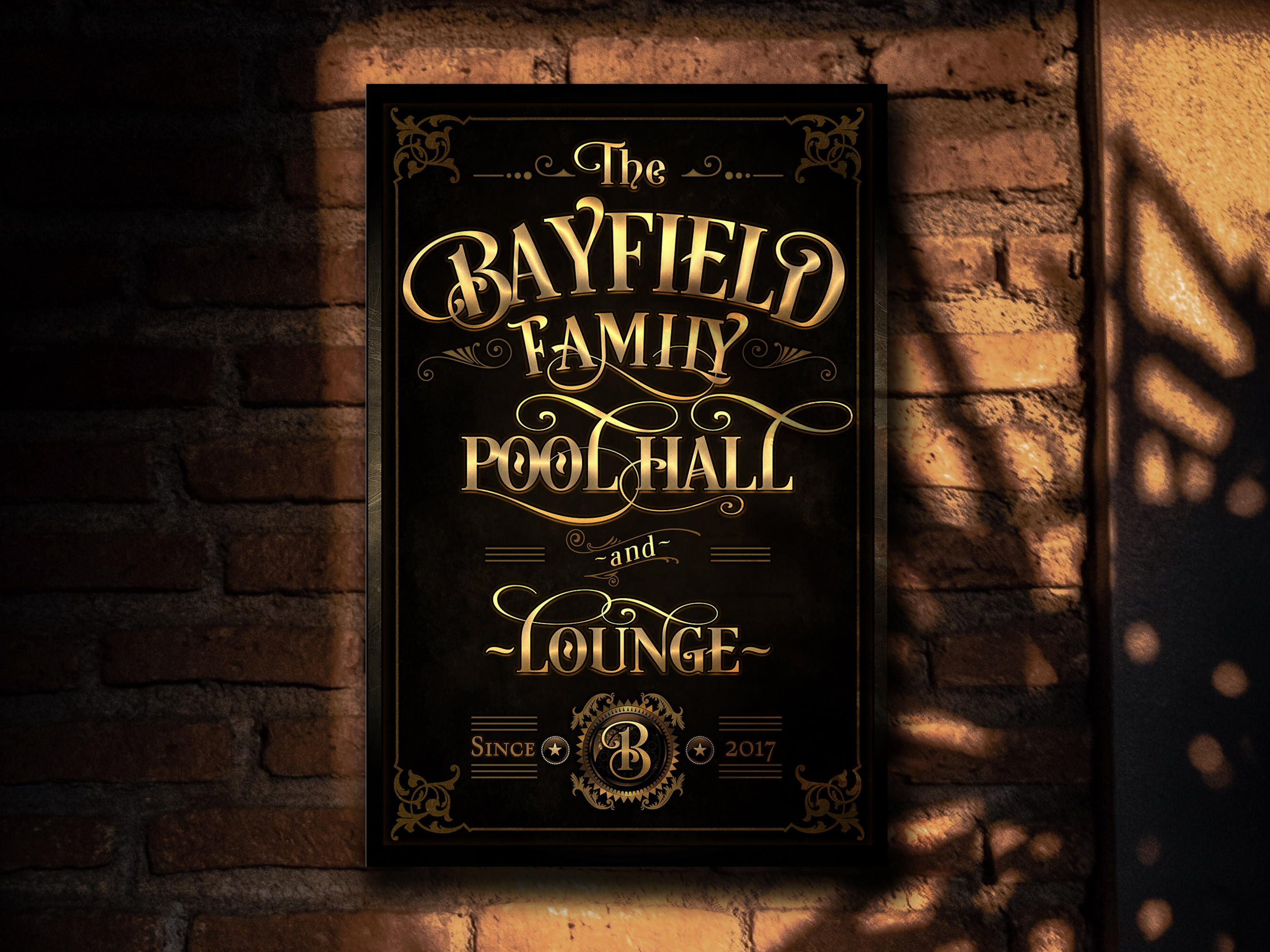 Aeticon Canvas Family Pool Hall Sign, Vertical Bar Wall Decor ...