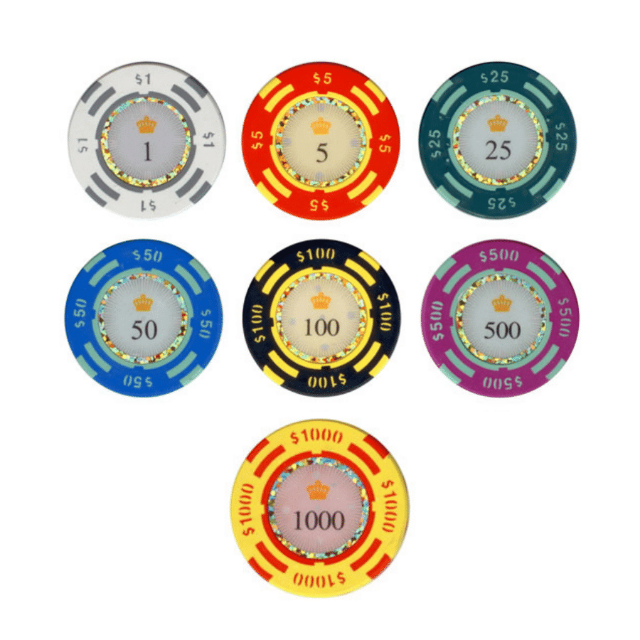 JPC 500 Piece Crown Casino 13.5g Clay Poker Chips 