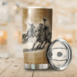 Personalized Name Bull Riding Stainless Steel Tumbler Vintage Team Roping