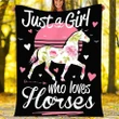 Custom Blanket Horse -Best Gift For Horse Lovers-Sherpa Blanket TN