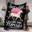 Custom Blanket Horse -Best Gift For Horse Lovers-Sherpa Blanket TN