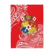 Polynesian Tonga Symbol Sherpa Blanket ML