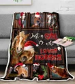Custom Blanket Christmas Horse-Best Gift For Horse Lovers-Sherpa Blanket TN