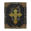 Premium Christian Jesus Catholic Lion Cross Blanket - Best gift for Christian - sherpa blanket TT