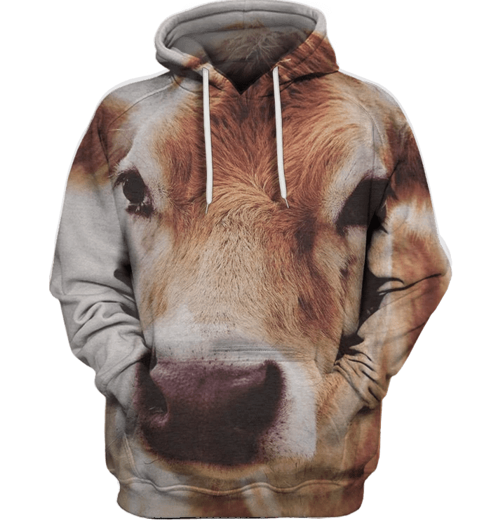 3D All Over Print Cow Face Shirt