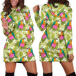 Catalina Macaw Parrot and Flower Hoodie Dress