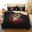 Skull and Rose - Bedding Set Cover