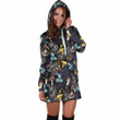 3D All Over Print Mushrooms and leaves of forest trees  Hoodie Dress