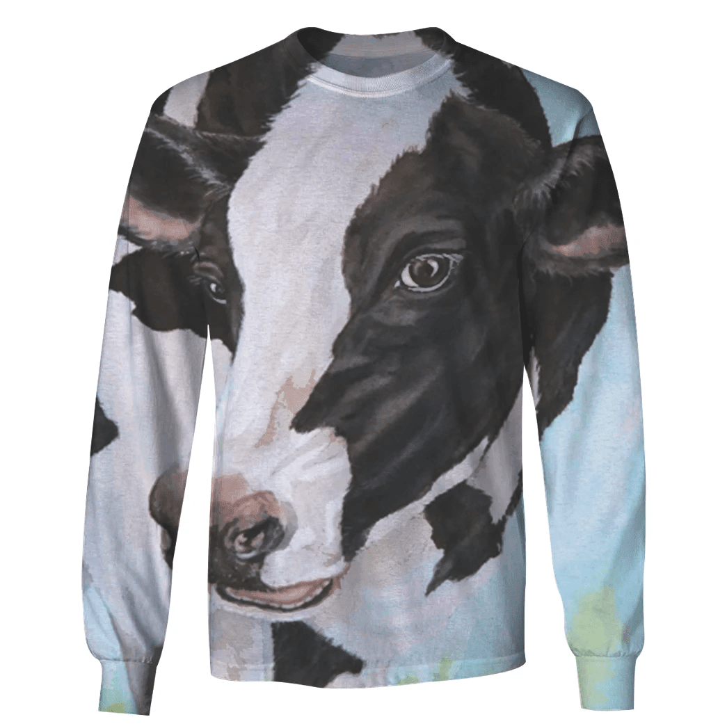 3D All Over Print Cow Painting Hoodie
