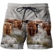 3D All Over Printed Highland Cows Shirts and Shorts