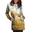 All Over Printed Pheasant Hunting Hoodie Dress
