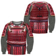3D All Over Printed Samurai Red Armor Set Shirts and Shorts