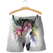 3D All Over Printed Unicorn and Flower Art Shirts and Shorts