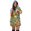 All Over Printing Butterfly Garden Hoodie Dress