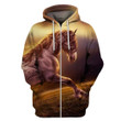 3D All Over Print  Animals Horse Hoodie NK