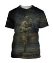 Army- Paratrooper Man Standing On The Shore