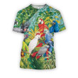 All Over Printed Parrots Shirts H214B