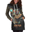 All Over Printed Anubis Hoodie Dress H219B