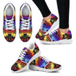 Seven Tribes Black with Sunset Women's Athletic Sneakers White Sole