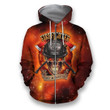 3D all over print firefighter hoodie