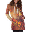 All Over Printed Parrots Hoodie Dress H149B