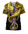 3D AOP Yellow Dragon Shirt