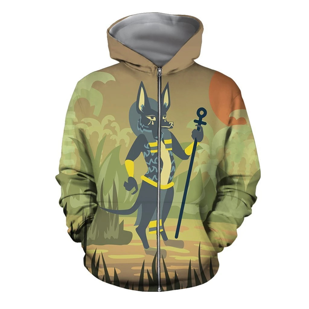 3D All Over Print Anubis Paganism Hoodie