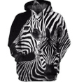 3D All Over Print Zebra Couples Shirt