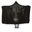 3D All Over Printed Black Cow Hoodie Blanket