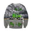 3D All Over Printed Green Truck Shirts and Shorts