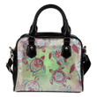 Turtle And Hibiscus Shoulder Handbag 05 - AH