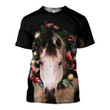 3D All Over Printed Horse Christmas Shirts and Shorts