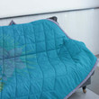 Blue Polynesian Turtle Quilt Blanket - AH - J4