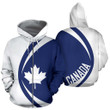 Canada Maple Leaf Hoodie - Circle Style - Blue 02 J9