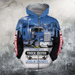 3D All Over Printed Truck Driver Hoodie