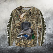3D All Over Printed Black Dog hunting Duck Hoodie
