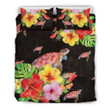 Beautiful Hibiscus And Turtle Hawaiian Bedding Set - AH